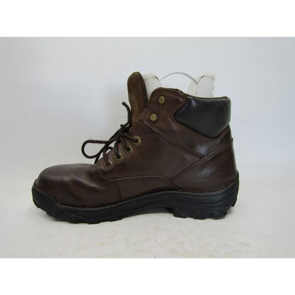 Wolverine Mens Sz 10.5 M Brown Leather Steel Toe Casual Comfort Ankle Work Boots